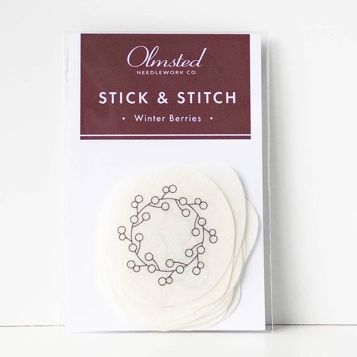 Winter Berry Stick and Stitch Embroidery Designs