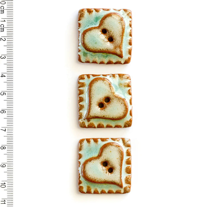 Ceramic Washable Buttons - Geometric Shapes