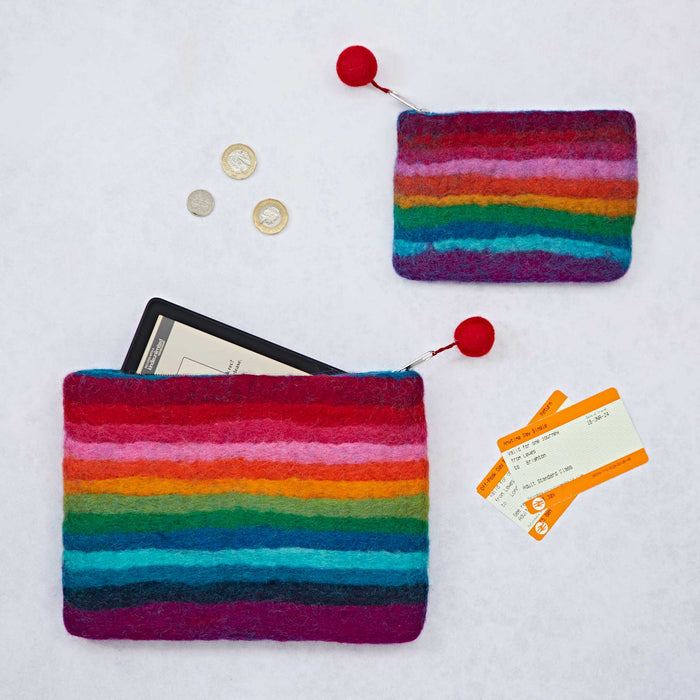 Felt Rainbow Pouch