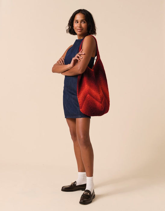 Chevron Glow Crochet Tote