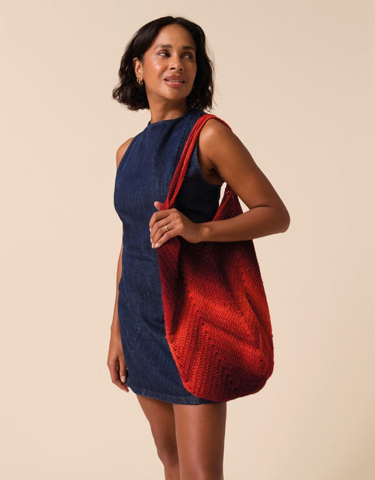 Chevron Glow Crochet Tote