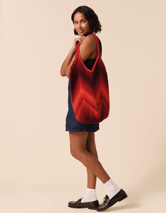 Chevron Glow Crochet Tote