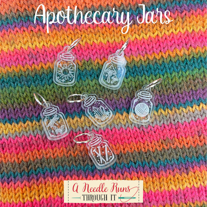 Apothecary Jars - Stitch Markers (set of 6)