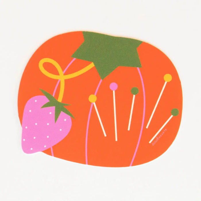 Tomato Pin Cushion Sticker - Vinyl Waterproof Sticker