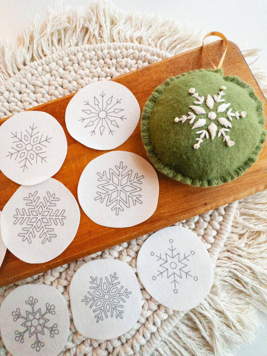 Snowflake Stick and Stitch Embroidery Patterns