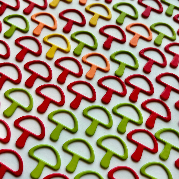Mushroom Stitch Markers - Set of 10