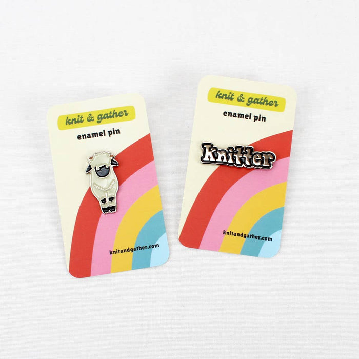 Knitter Enamel Pin