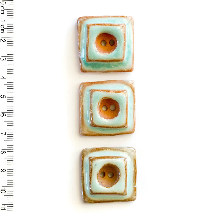Ceramic Washable Buttons - Geometric Shapes