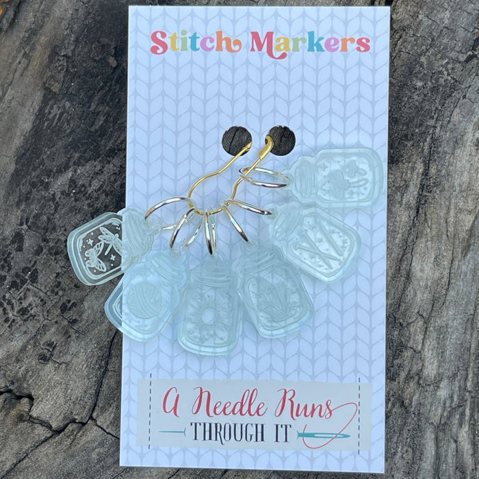 Apothecary Jars - Stitch Markers (set of 6)