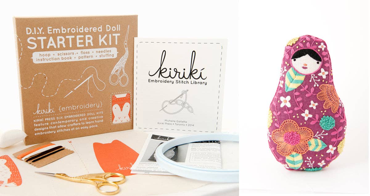 DIY Embroidered Doll Starter Kit