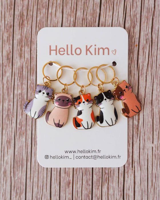 Colorful Cats Stitch Markers