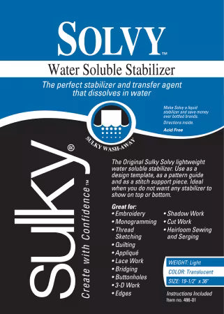 Solvy  Stabilizer - Water Soluble