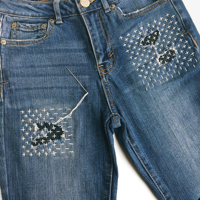 Sashiko Mending Kit -  a DIY guide to decorative, functional patching by hand