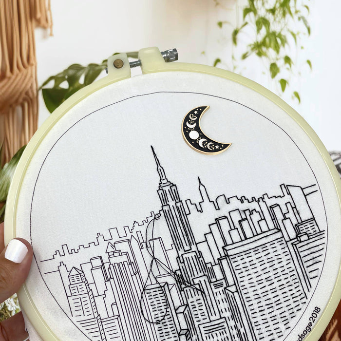 Moon and Stars - Magnetic Needle Minder