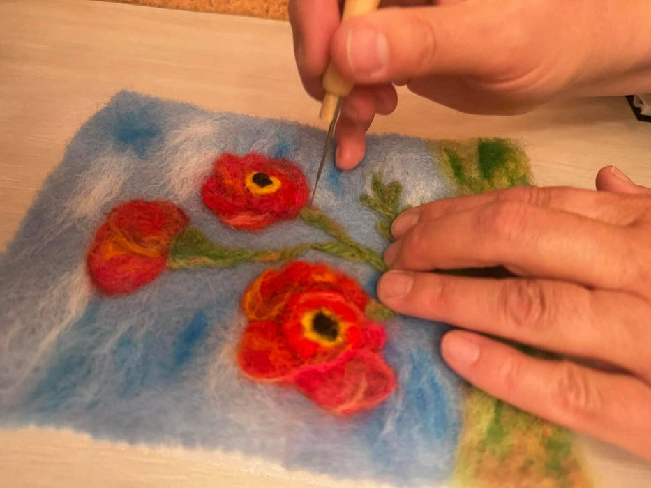 Needle Felting Painting with Wool DIY Kit
