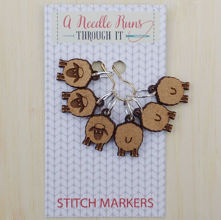 Front & Back Sheep - Stitch Markers (set of 6)
