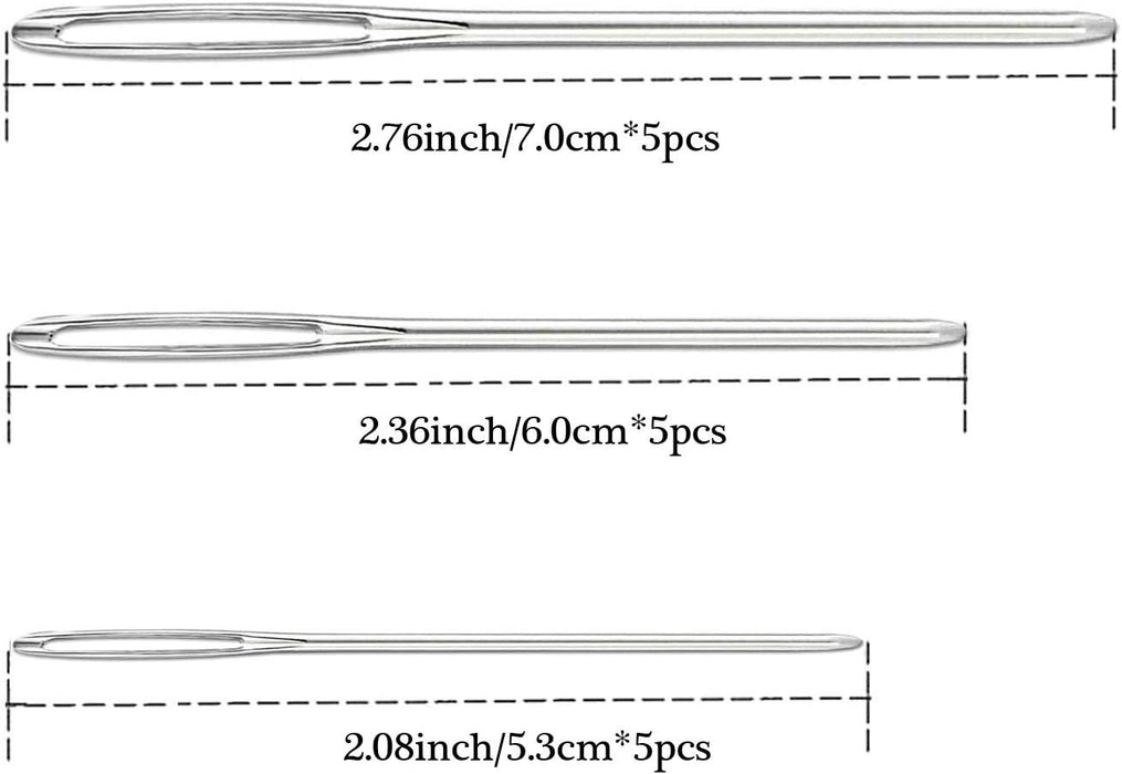 Tapestry Needle Set in Rosewood and Brass Case