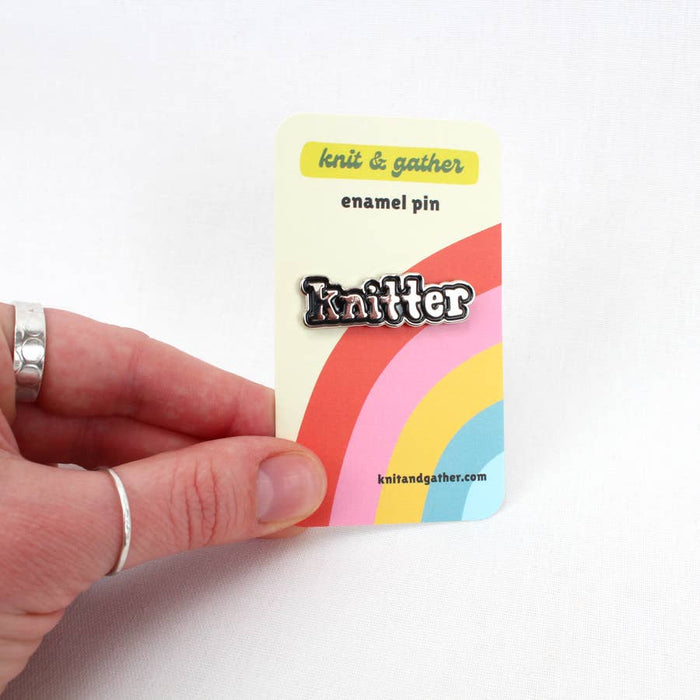 Knitter Enamel Pin