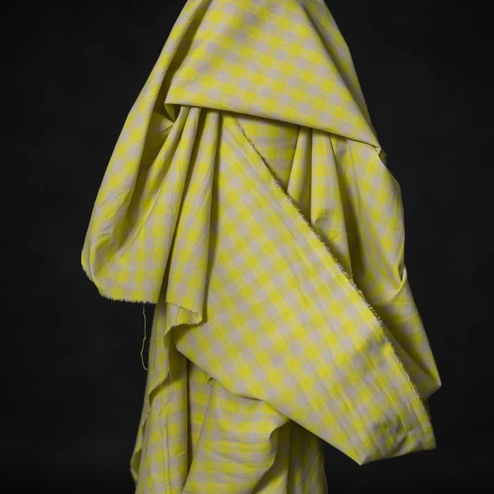Neon Fizz Cotton/Linen Gingham