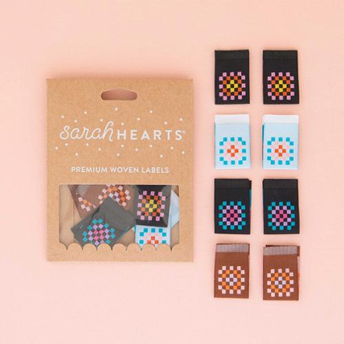 Sarah Hearts Woven Labels