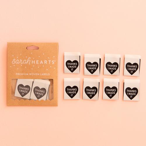 Sarah Hearts Woven Labels