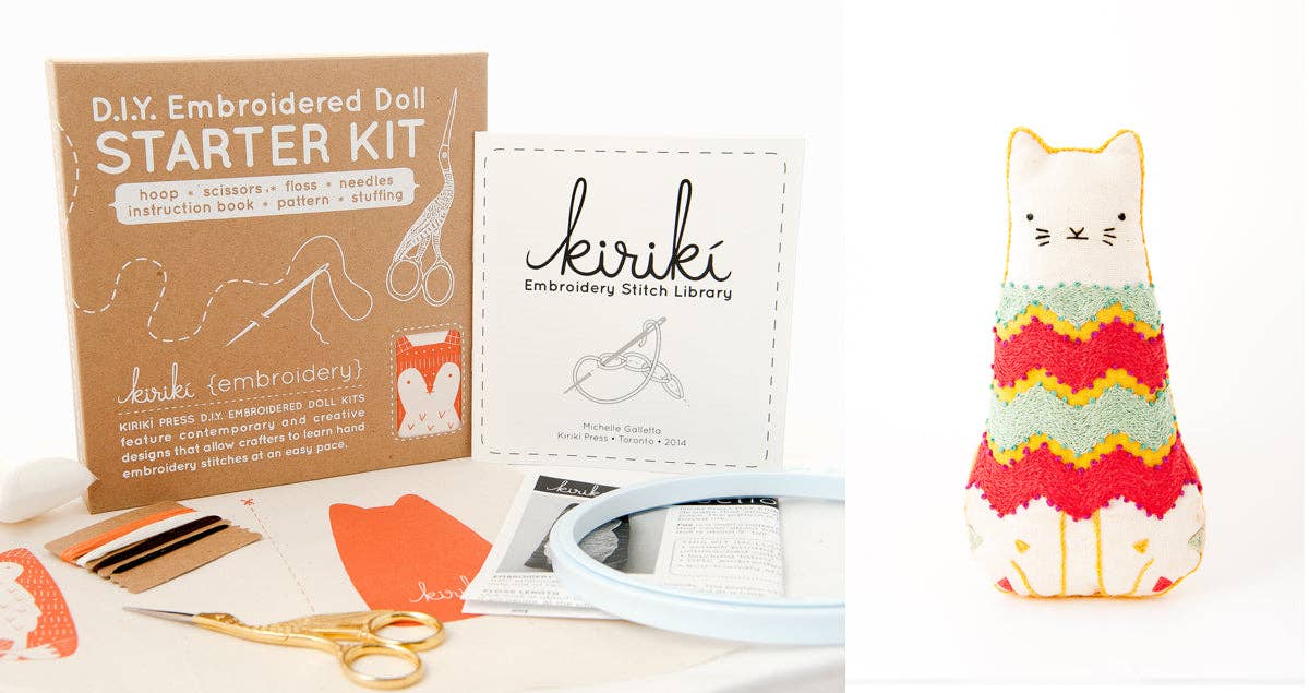 DIY Embroidered Doll Starter Kit