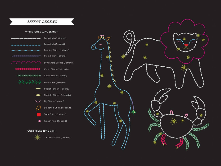 Star Map Embroidery Kit - 11" Hoop