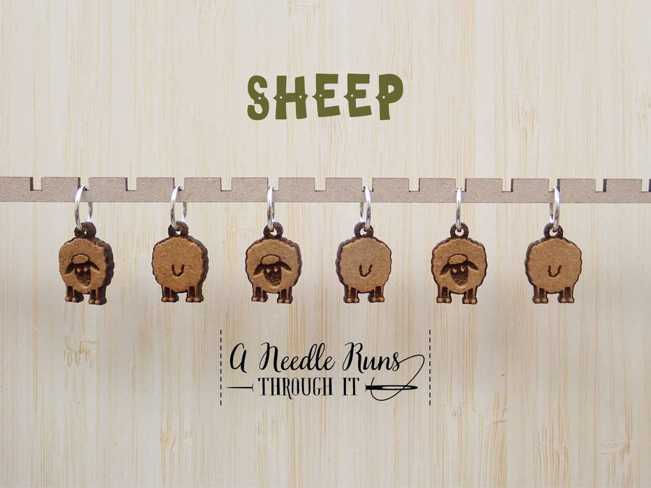 Front & Back Sheep - Stitch Markers (set of 6)