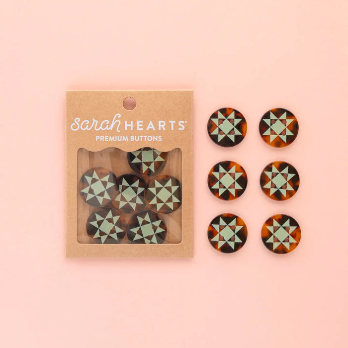 Sarah Hearts Premium Buttons