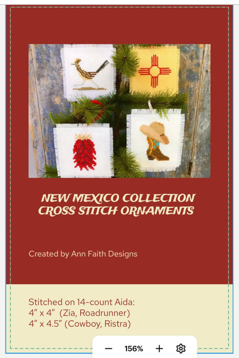 New Mexico Ornament Collection Cross Stitch
