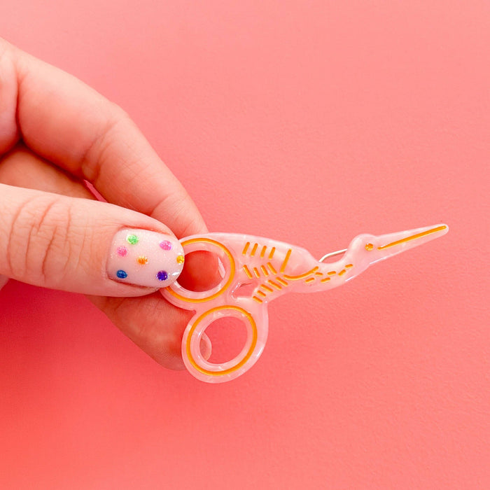 Stork Scissors Hair Clip: Sarah's Signature Pink Edition