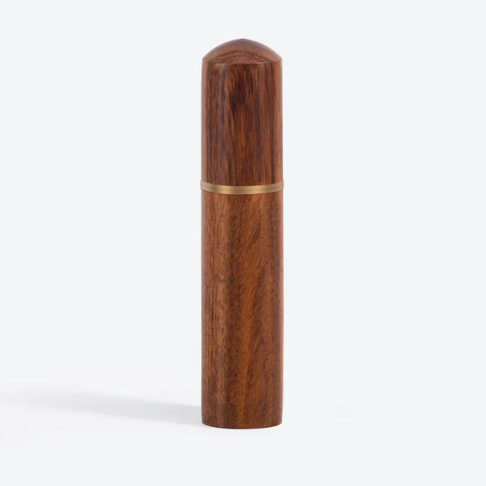 Wood and Brass Needle Holder (empty)