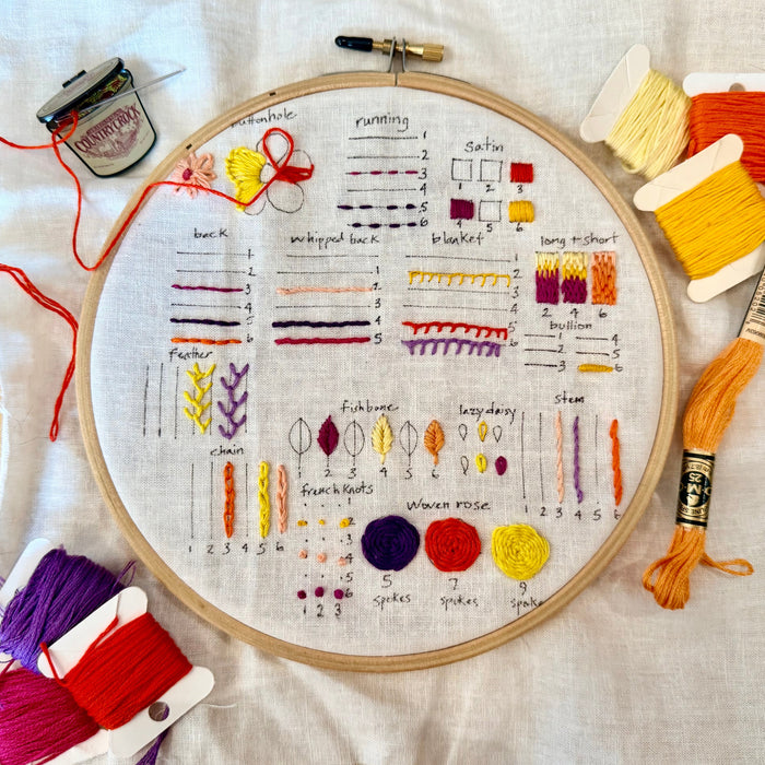 Learn to Embroider - Fill & Texture Stitches Sampler