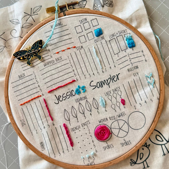 Learn to Embroider - Drawing Stitches Sampler