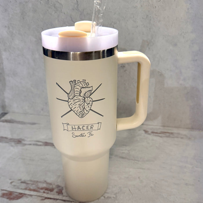 Hacer 40oz Tumbler with Handle: Laser Engraved