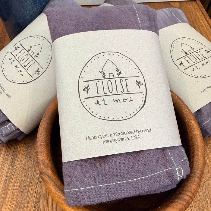 Hand-dyed Organic Cotton Kitchen Towel