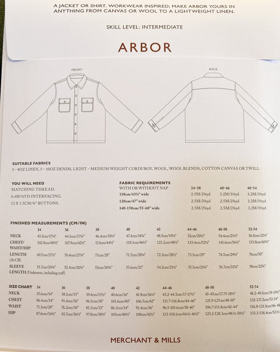 The Arbor - Menswear Pattern