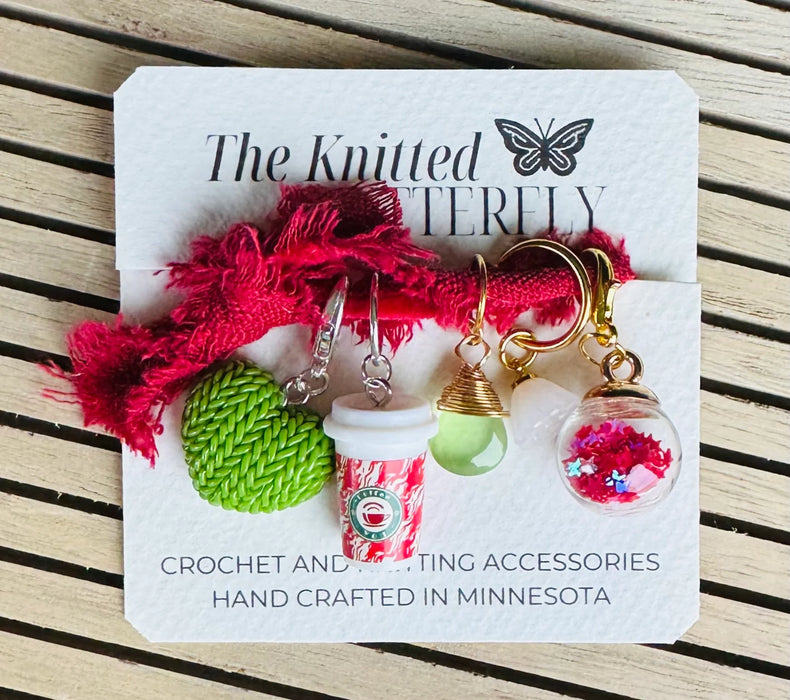 The Knitted Butterfly Holiday Stitch Marker Sets