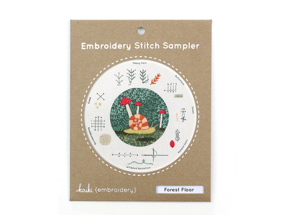 Forest Floor - Embroidery Stitch Sampler