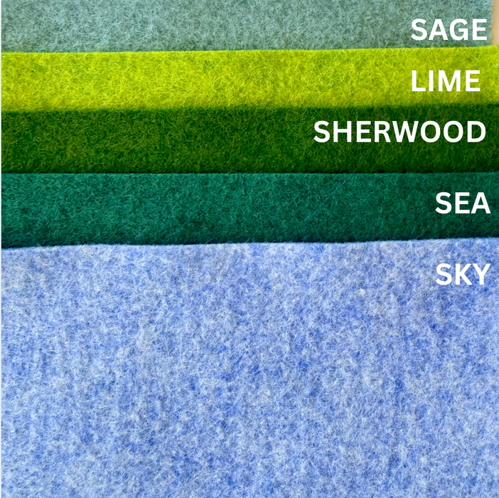 Felt Sheets - Merino Wool Blend 12in x 12in