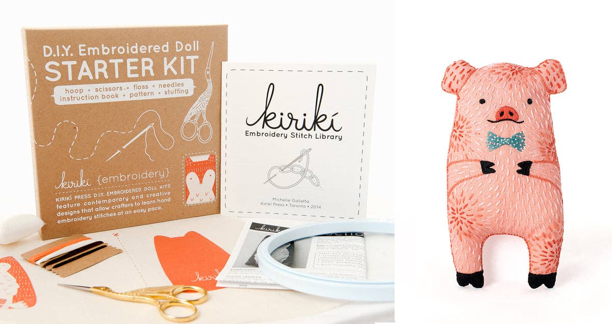 DIY Embroidered Doll Starter Kit