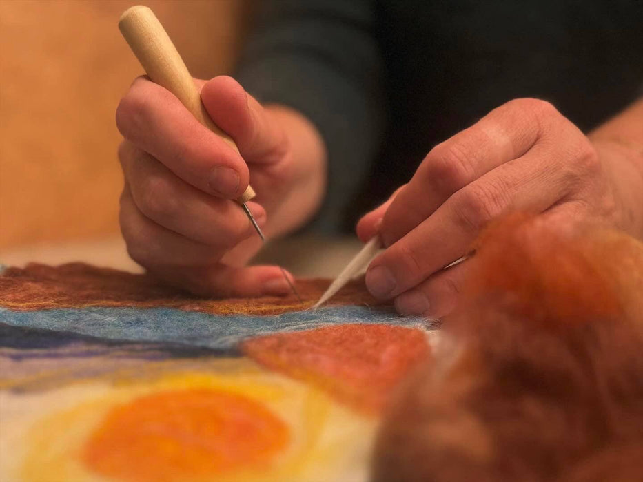Needle Felting Painting with Wool DIY Kit