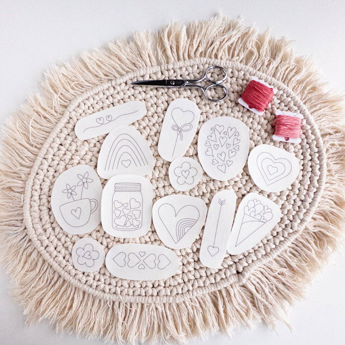 Hearts Stick and Stitch Embroidery Patterns