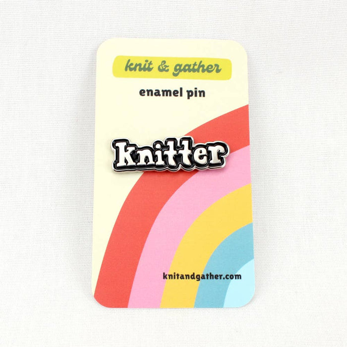 Knitter Enamel Pin