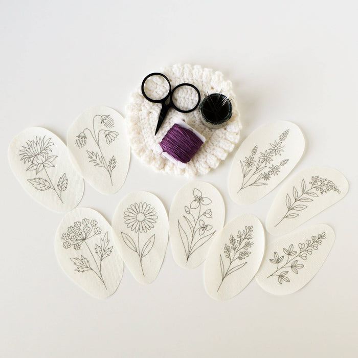 Prairie Flowers Stick and Stitch Embroidery Patterns