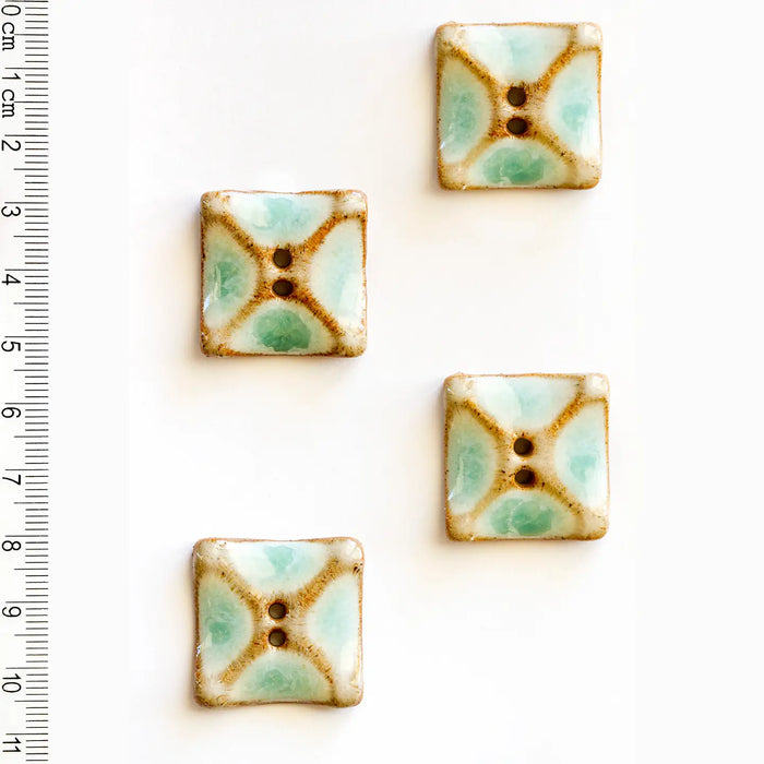 Ceramic Washable Buttons - Geometric Shapes