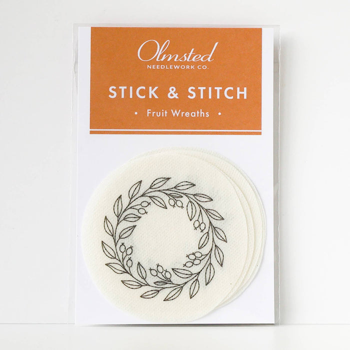 Fruit Wreaths Stick and Stitch Embroidery