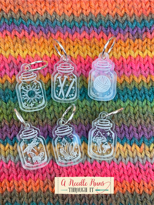 Apothecary Jars - Stitch Markers (set of 6)