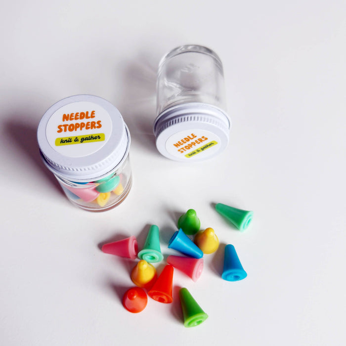 Jar of Knitting Needle Stoppers