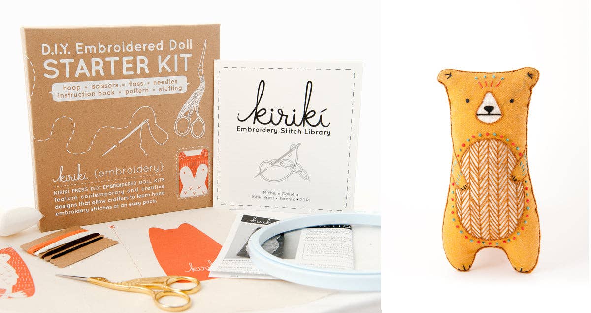 DIY Embroidered Doll Starter Kit